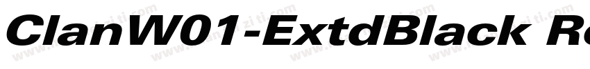 ClanW01-ExtdBlack Re字体转换